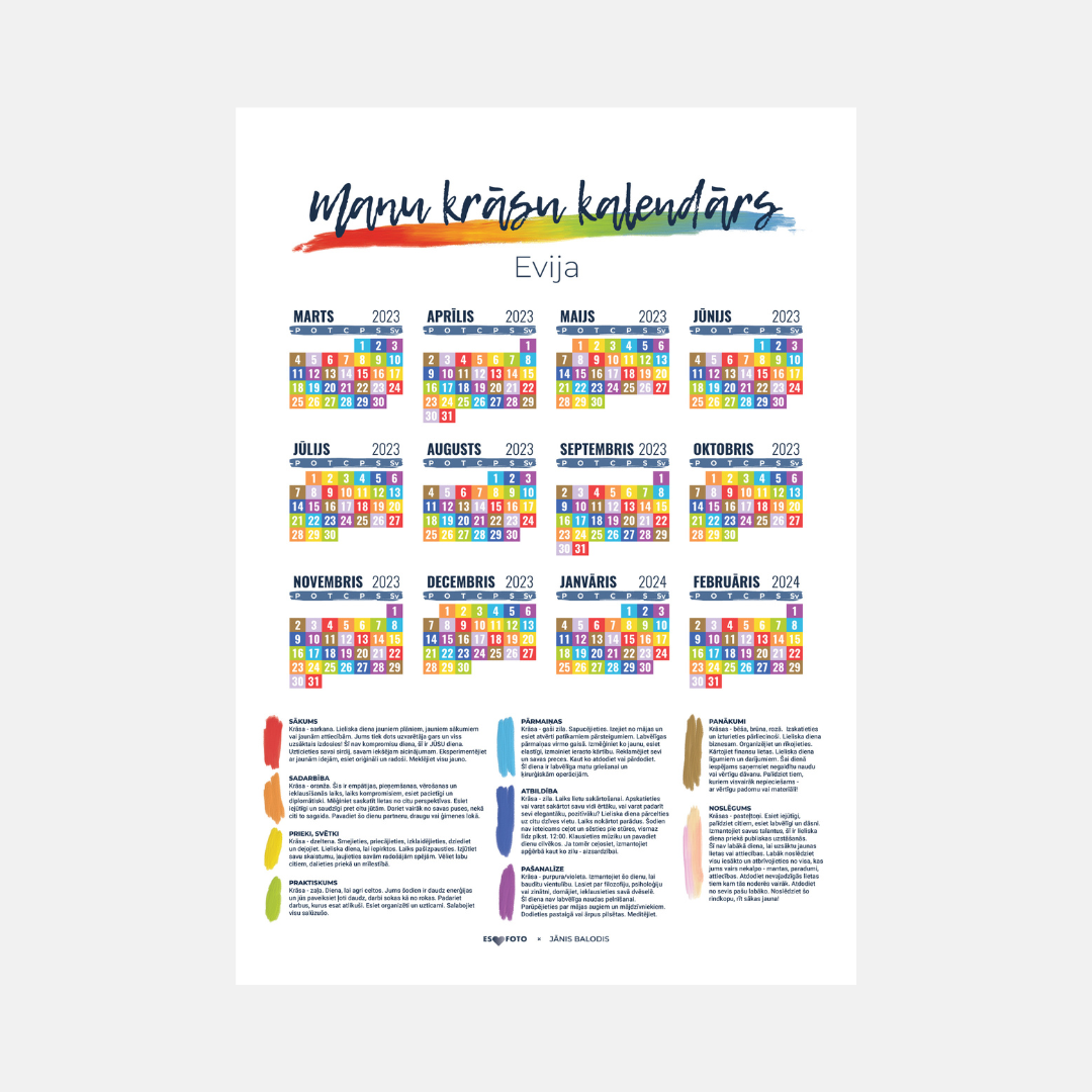 Color calendar