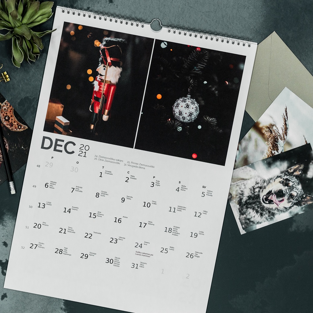 Kalendāri | Personalizēts piezīmju kalendārs | Es Mīlu Foto